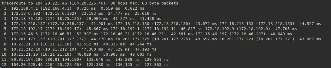 linux traceroute tcp 443 clubhouse api ip shatel